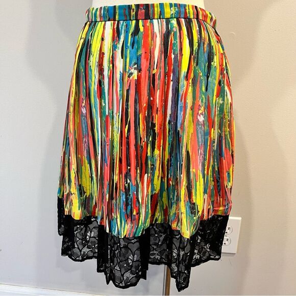 Prabal Gurung Pleated Skirt In Nolita Print Size 4 - Picture 3 of 7